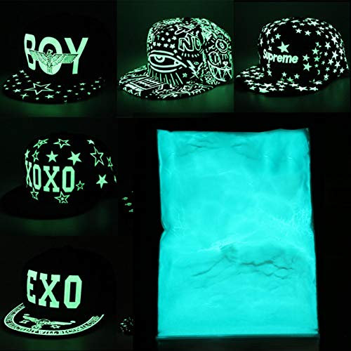 Brrnoo 3 Farben Farbstoff Fluoreszierendes Pulver, Epoxidharz leuchtende Pulverfarbe DIY Pigment Nagelbeschichtung Nächtliches Pulver Glow In The Dark Paint(02)