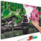 murando - Malen nach Zahlen Orchidee Zen 60x40 cm Malset mit Holzrahmen auf Leinwand für Erwachsene Kinder Gemälde Handgemalt Kit DIY Geschenk Dekoration n-A-1017-d-a