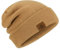 Wmcaps Classics Mütze Herren Damen, Unisex Wintermütze Beanie Leatherpatch Strickmütze, One Size, Geschenke für Männer Frauen (Braun)