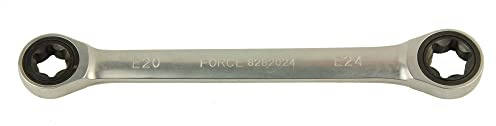 OC-PRO Torx-Ratschenschlüssel E10/E12 Chrom Stahl verchromt Schlüssel
