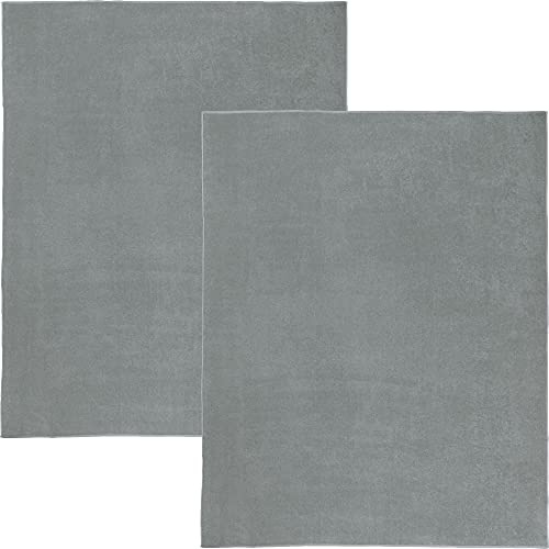 Erwin Müller Strandtuch XXL 2er-Pack, Familien-Strandtuch, Badetuch, Frottiertuch, Liegetuch, Sommerdecke, Picknickdecke hellgrau Größe 150x200 cm - saugfähig, temperaturausgleichend 150x200 cm