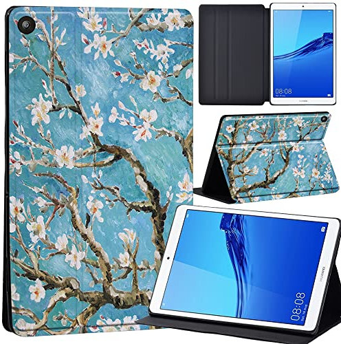 Huawei MediaPad M5 Lite 8 Tablet Cover, Ultra Slim Lightweight PU Leather Standing Cover Case For Huawei M5 Lite 8-Inch 2019 Release Tablet (tree)