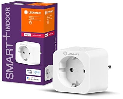 LEDVANCE Smart+ Plug, ZigBee schaltbare Steckdose, für die Lichtsteuerung in Ihrem Smart Home, Direkt kompatibel mit Echo Plus und Echo Show (2. Gen.),