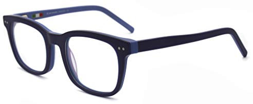 CARMIM Vintage Rechteckig Brillenrahmen Nerdbrille Ohne Sehstärke Brille Retro Klare Linse Gläser für männer