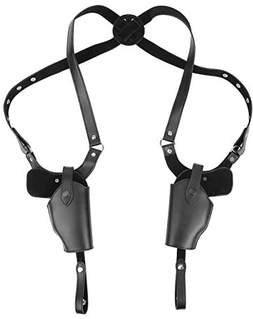 Pistolen-Schulterholster, Hidden Underarm Shoulder Holster, Vertikaler Pistolenholster Leder Verdeckter Trageholster mit verstellbarem Riemen für 1911 92 96 G45 43