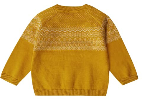 Stellou & friends Baby Cardigan-Strickjacke und Strick-Pullover für Mädchen und Jungen mit Norwegen Muster | Hochwertige Baby-Kleidung aus 100% Baumwolle