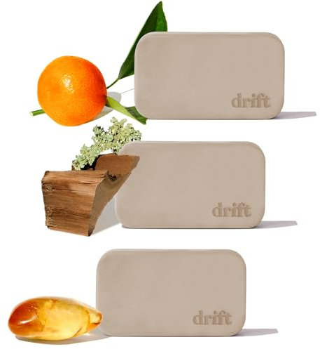 Drift Car Air Freshener - The Original Stone Air Freshener - Car Odor Eliminator - Long Lasting Scent - Metal Clip - Essential Oils - Clean Ingredients - Variety 3 Pack Refill - NO CLIP INCLUDED