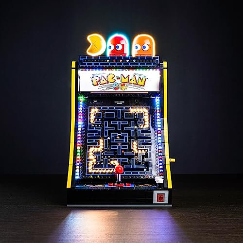 BrickBling Set di Luci a LED per Icons 10323 – PAC-Man Arcade (No Lego), Illuminazione Decorativa per Console da Gioco PAC-Man, Versione Standard