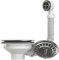 AMK® Viva Stainless Steel Basket Strainer Sink Waste & Plug with Round Overflow 40mm