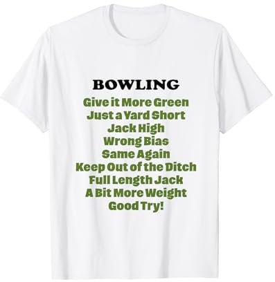 Funny Bowling Terms, Bowlers Lawn Bowls Bowling T-Shirt
