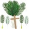 Zeyune 11 Stück Osterpalme Sonntagsdekoration Künstliche Palmenzweige Palme Sonntagsblätter Große Kunstpalme Sonntagsblätter mit Holzkreuzen für Kirche Ostern Dekor