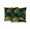 ggaimwf 2er-Set Kissenbezug Blatt Grün Gelb Blätter Pflanzenthema Jahrgang Feines Leinen Kissenbezug Kissenbezüge Quadratisch für Moderne Wohnzimmer Schlafzimmer Couch Draußen Sitz Büro 50x50cm