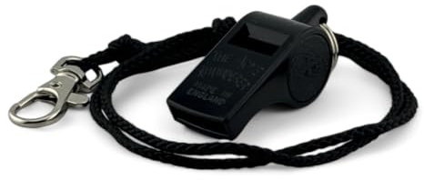 ACME Thunderer Trillerpfeife No. 560 mit Pfeifenband - Schiedsrichterpfeife: Klarer und Durchdringender Ton, Schwarz