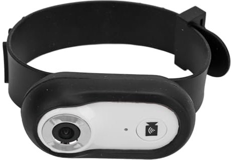 HEEPDD Haustierhalsband-Kamera mit 8G-Speicherkarte, HD 1080P, Mini-Katze, Hund, Videoaufzeichnung, Action-Kamera für den Innen- und Außenbereich (White)