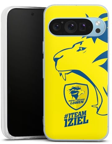 Silikon Hülle kompatibel mit Google Pixel 9 Case transparent Handyhülle Rhein-Neckar-Löwen Offizielles Lizenzprodukt Handball