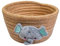 Regalkorb Aufbewahrungskörbe, Geflochten Baumwollseil Cartoon Aufbewahrungsboxen, Stapelbare Wickeltisch Organizer Korb Sufbewahrung Für Zimmer Wohnzimmer (Jute)