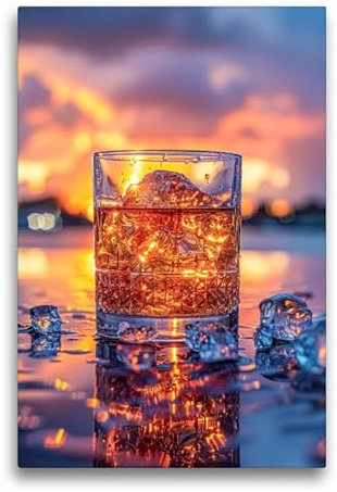 CALVENDO Premium Textil-Leinwand 50 x 75 cm Hochformat Ein Motiv aus dem Kalender Whisky-Momente | Wandbild, HD-Bild auf Keilrahmen, Wanddekoration, Kunstdruck von Steffen Gierok-Latniak