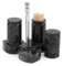 Set di 3 saliera e pepe in marmo nero, 22,7 g, dispenser per sale e pepe con vassoio, per decorazione moderna della cucina domestica, facile da riempire e porta stuzzicadenti