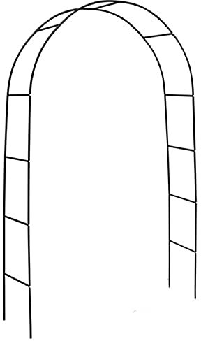 Arco da giardino in metallo, pergolato, pergolato per piante da matrimonio, decorazione rampicante, 1,4 x 2,4 m, nero, ampio pergolato da giardino regolabile