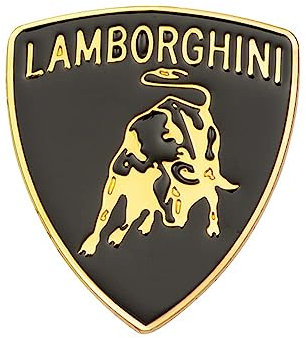 CXFFB 1 Stück Auto 3D Metall Emblem Aufkleber für Lamborghini Gallardo Aventador Huracan Urus Hinten Stamm Abzeichen Dekor Zubehör,Gold