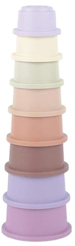 Gobelets Empilables En Silicone – Ensemble De 8 Jouets Pour Lapins Gigognes, Jouets D'enrichissement Pour Lapins | Jeux D'entraînement De Lapin Empilables, Tasses Gigognes montessorii, Ensemble De Jeu