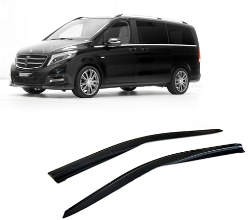 CarJoy Windabweiser Luftabweiser Regenabweiser Seitenfensterabweiser Kompatibel mit Mercedes Benz V Class W639 Viano 2004-2015 W447 V Class 2016-2023 Autofenster Regenschutz Externe Passform 2 Stück