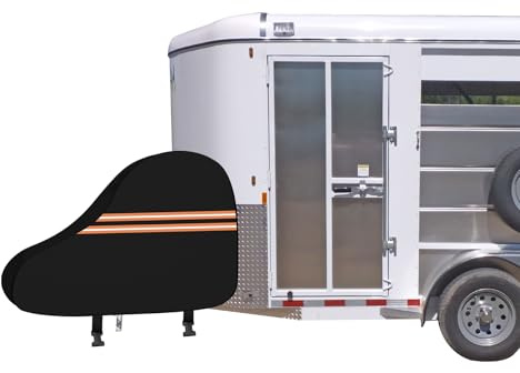 Pferdeanhänger Deichselabdeckung, 600D Oxford Gewebe Wohnwagen Deichsel Anhänger Protektor mit Reflexband und Gurt für Wohnwagen Pferdeanhänger