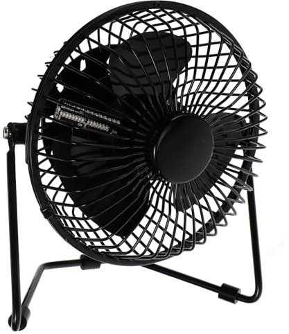 Mikikit Ventola Dell'orologio Usb Display Computer Piccolo Ventilatore Portatile Soffitto Guidato Casa Ventilatore Portatile Usb Ventola Dell'orologio a Led Freddo Tifoso Personale Black