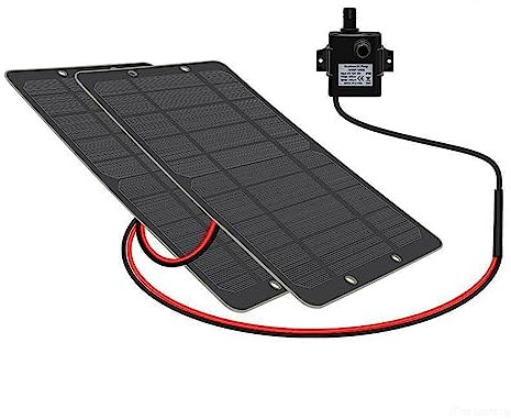 Pompa per Acqua Solare, 12V Filtrato Piccola Pompa Fontana di Acqua Solare Serbatoio di Pesce di Aspirazione Senza Spazzola All'aperto Pompa Sommersa Circolazione di Raffreddamento Acquario per laghet