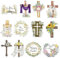 Osterschmuck für kleine Bäume religiöse und christliche Osterdekorationen für Bäume | 24 Frohe Ostern -Hängeschilder - Holzornamente He Rises Frühlingsurlaub Crocif