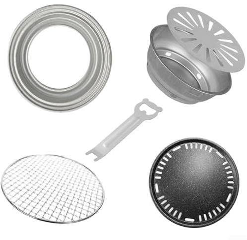 Oniissy Holzkohleofen Outdoor BBQ Grillset mit Feuertisch mit Grillrost und Bratpfanne für den multifunktionalen Einsatz in verschiedenen Outdoor-Kocheinstellungen