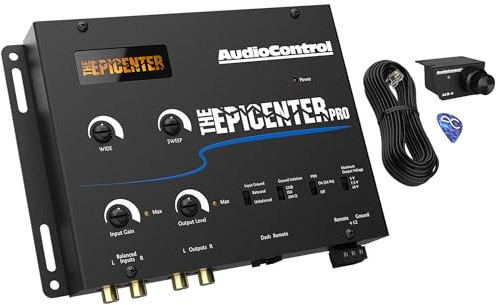 AudioControl Processeur numérique de Restauration des Basses EPICENTER Pro et Pilote de Ligne, amplificateur de Basse Audio de Voiture avec Bouton à télécommande ACR-4 Double Commande