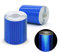 Paquete de 2 rollos de cinta adhesiva reflectante, de color amarillo fluorescente, ideal como cinta de seguridad, tamaño de 3 m x 50 mm, azul