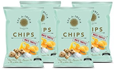 Chips a la Flor de Sal mit weißem Trüffel von Sal de Ibiza 4 x 125 gr