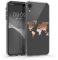 kwmobile Hülle kompatibel mit Apple iPhone XR - Handyhülle Silikon Case - Travel Umriss Rosegold Transparent