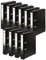 Original Falken 10er Pack PP-Color Kunststoff-Ordner. Made in Germany. 5 cm breit DIN A4 schwarz Vegan Ringordner Aktenordner Briefordner Büroordner Plastikordner Schlitzordner