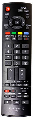 ALLIMITY N2QAYB000222 EUR7651110 Reemplazo de Mando a Distancia para Panasonic Viera TV TX-32LXD75F TX-32LXD70F TX-32LED8F TX-32LED7FA TX-26LMD70 TX-26LED7F TH-42PZH8FV TH-42PZ8E TH-42PX8E TH-42PX60EH