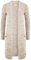 OXMO OXPhiletta Damen Lange Strickjacke Grobstrick Cardigan Longstrickjacke aufgesetzte Taschen 100% Baumwolle Regular fit, Größe:S, Farbe:Dune (795409)