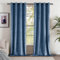 EMEMA 2 Panneaux Doux Velours Rideau Occultant Thermiques Réglage de la Température Rideaux à Oeillets pour Chambre Salon Élégant Décoration 140 x 225 cm Pfauenblau