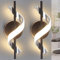 ZMH 2 Stück Wandlampe LED Wandleuchte Innen - Modern Flur 7W Treppenhauslampe in Spiralenförmig Design Flurlampe 3000K Warmweiß Wandbeleuchtung für Treppenhaus Gang Wohnzimmer Schlafzimmer Küche