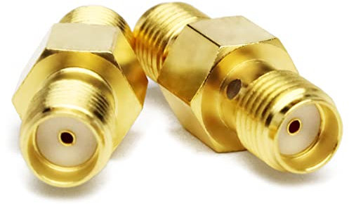 TOJOIN RF Koaxial-Adapterstecker SMA-Buchse auf Buchse DC-12 GHz 50 Ohm, RF-SMA-Adapter für RF-Kabel, Koppler-Antenne, Verlängerungskabel, WLAN, 2 Stück