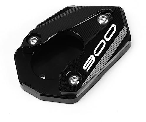 Modeer Kompatibel mit Z900RS 2017-2025 Motorrad CNC-Stütze Verlängerungsplatte Ständer Seitenständer Pad z 900 rs z900rs Zubehör (Schwarz)