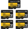 TEAMGROUP HIGH Endurance 128GB 5 Pack Micro SDXC UHS-I U3 V30 100MB/s Designed for Monitoring Stable Durable Long Lasting Flash Memory Card Security Camera 4K&Full HD Video Recording THUSDX128GIV3068