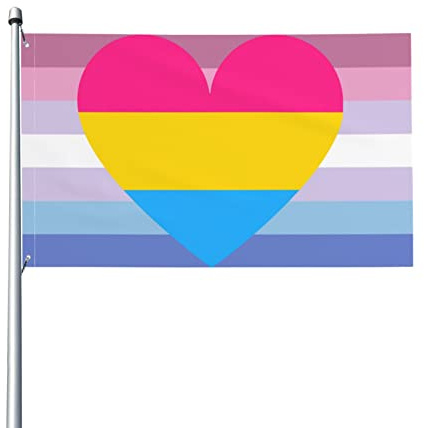 Bigender Pansexual Pride Flag Flagge 3 x 5 Ft – UV-beständig – Garten Yard Flag Outdoor Flag mit Ösen