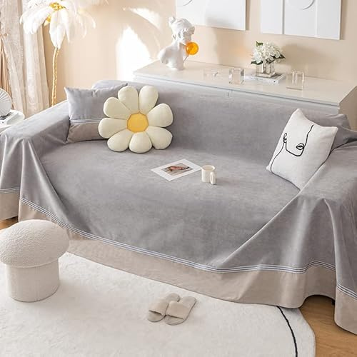 WYJHNLBEDC Hundedecke Wasserdicht Sofa/Couch überzug/überwurfdecke, Sofaschutz Hund/Katze Kratzschutz, wasserdichte Decke für Sofa 1/2/3 Sitzer L/U Form und Ecksofa (Grau, 200x340cm)
