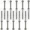 AERZETIX - C67147 - Lot de 10 Chevilles en Plastique Ø12x100 mm à collerette + 10 vis Ø8x110 mm autotaraudeuses à collerette à tête hexagonale Empreinte étoile TX40 - béton Brique perçage Fixation
