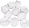 SKIR'CO Lot de 40 bouchons en plastique blanc de 13 mm pour trou de perçage, bouchons de trou de meubles, bouchons de trou à vis