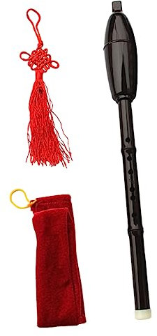 ibasenice Vertikale Bawu Flöte B-dur Aus Holz Mit Aufbewahrungstasche Nationales Blasinstrument Für Anfänger Und Kinder Glatte Oberfläche Angenehmer Klang