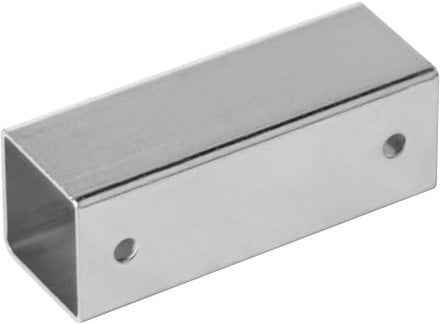 12PCS 1 x 1 Slip Square Tube Coupler, Straight Line Square Tube Connector Chain Fence Guardrail Rail Tube Fittings, Galvanized Steel