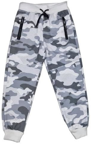 Fashion Boy Tarnhose Jogginghose Freizeithose Camouflage Army in Weiß Camouflage, Gr. 122/128, J3651.7/8